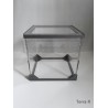 Terra-X - Spider Enclosure - Approx. 8x8x8" (20x20x20cm") - Acrylic Glass - Light gray (Silver) - Opened from top