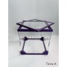 Terra-X - Spider Enclosure - Approx. 8x8x8" (20x20x20cm") - Acrylic Glass - Purple - Opened from top