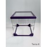 Terra-X - Spider Enclosure - Approx. 8x8x8" (20x20x20cm") - Acrylic Glass - Purple - Opened from top